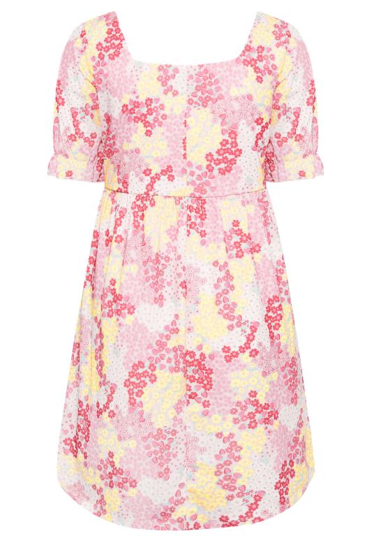 LIMITED COLLECTION Curve Plus Size Pink Ditsy Floral Sweetheart Dress | Yours Clothing  7