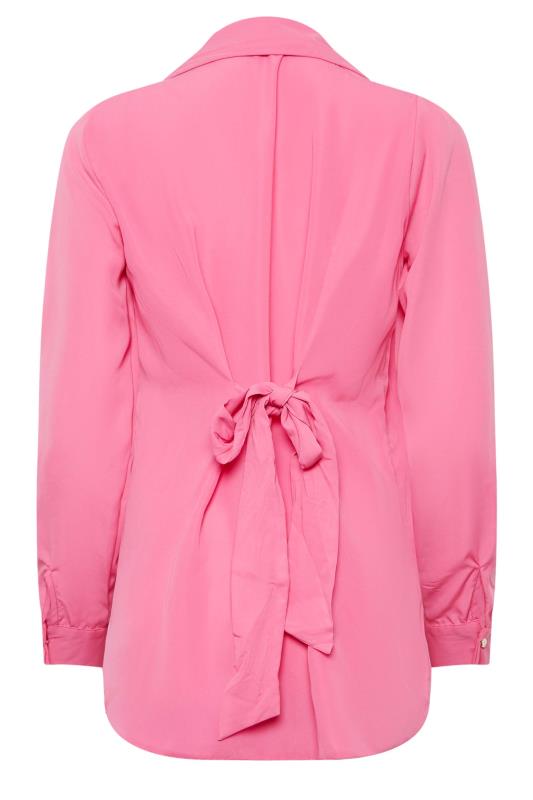 M&Co Hot Pink Tie Waist Tunic Shirt | M&Co 7