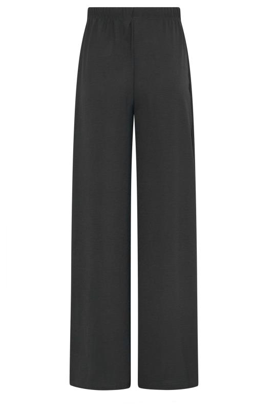 LTS Tall Black Crepe Wide Leg Trousers | Long Tall Sally 5