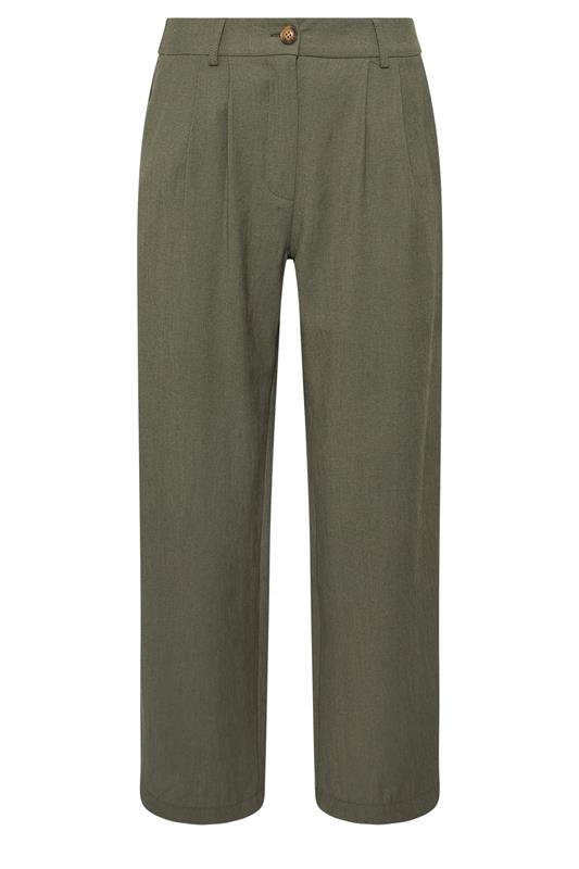 PixieGirl Petite Women's Green Wide Leg Trousers | PixieGirl 5
