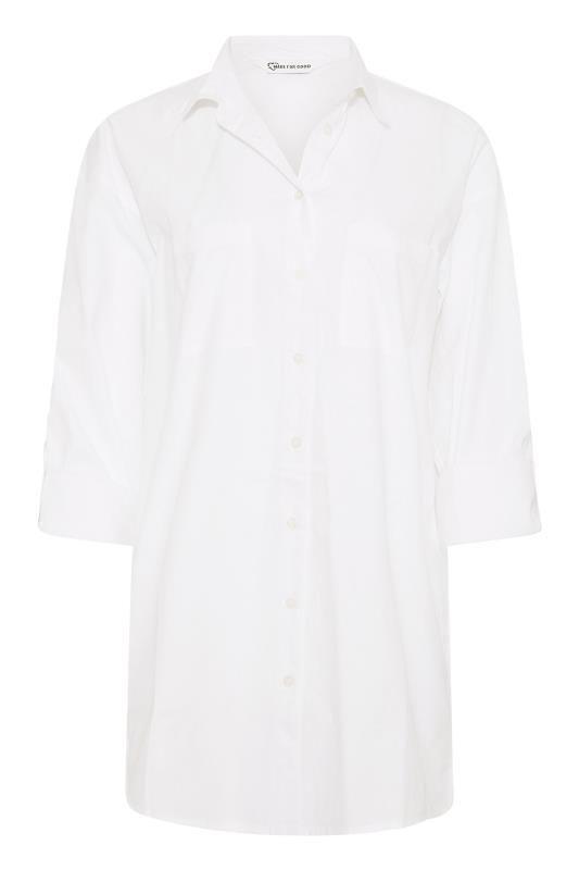 LTS MADE FOR GOOD Tall White Cotton Oversized Shirt 6