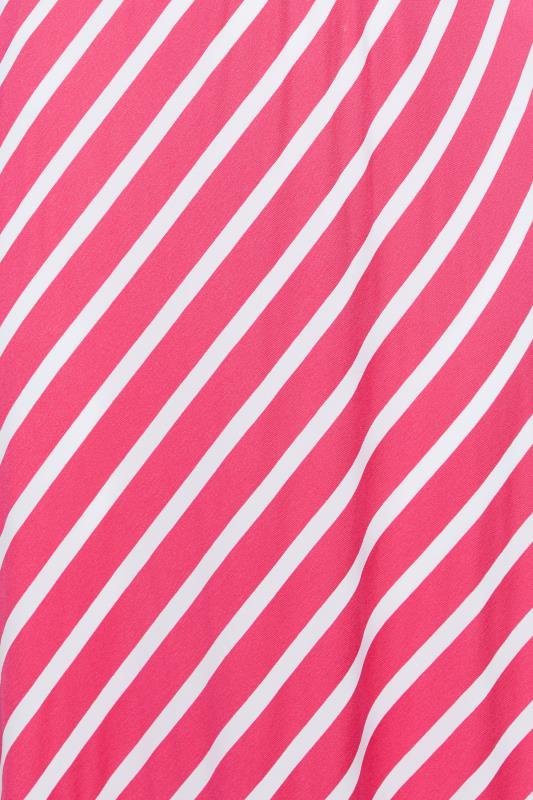 Plus Size Pink Stripe Swing Maxi Dress | Yours Clothing 5