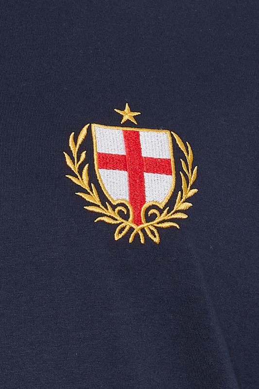 BadRhino Big & Tall Navy Blue Extra Long England Crest T-Shirt | BadRhino 7