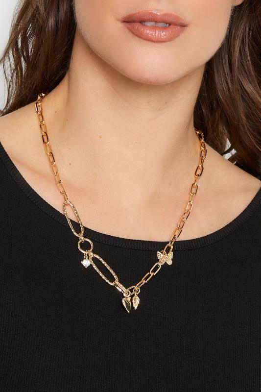 Gold Charm Chain Necklace | Yours Clothing 1