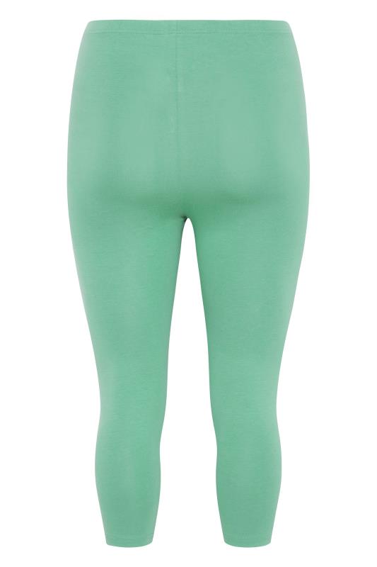YOURS FOR GOOD Curve Green Cropped Leggings 4
