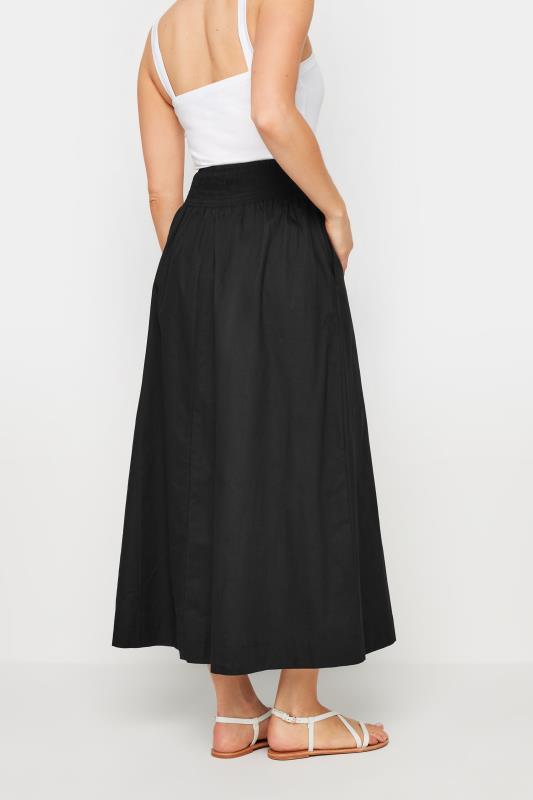 LTS Tall Black Shirred Waist Midaxi Skirt | Long Tall Sally 3