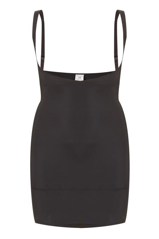 Plus Size Black Seamless Control Underbra Slip Dress | Yours Clothing 3