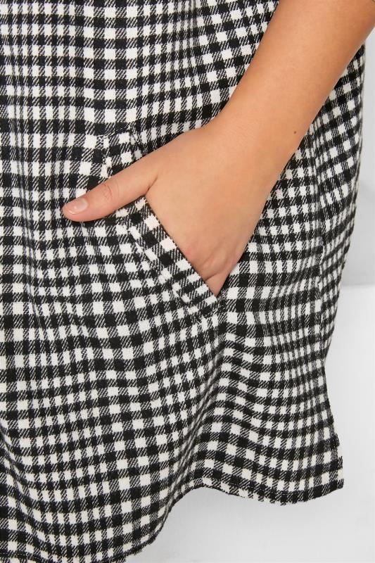 LIMITED COLLECTION Curve Black & White Checked Sleeveless Shacket 4