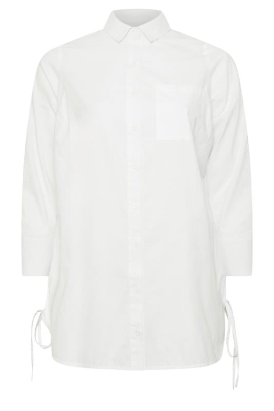 YOURS Plus Size White Tie Detail Shirt | Yours Clothing  7