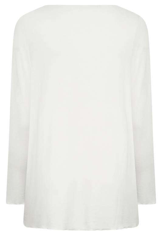 YOURS Curve Plus Size White Front Seam Top