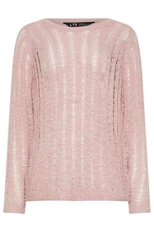 LTS Tall Blush Pink Tape Yarn Jumper | Long Tall Sally 5