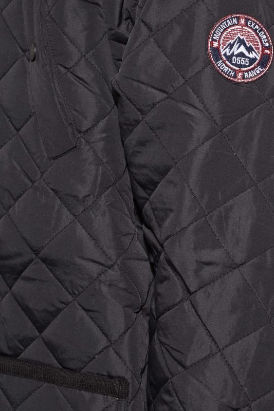 D555 Big & Tall Black Quilted Jacket | BadRhino 2