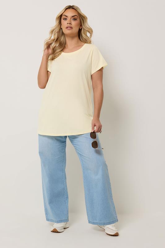 YOURS 2 PACK Plus Size Chocolate Brown & Yellow Core T-Shirts | Yours Clothing 4