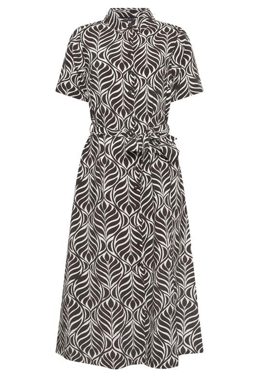 M&Co Brown Leaf Print Shirt Dress | M&Co 5