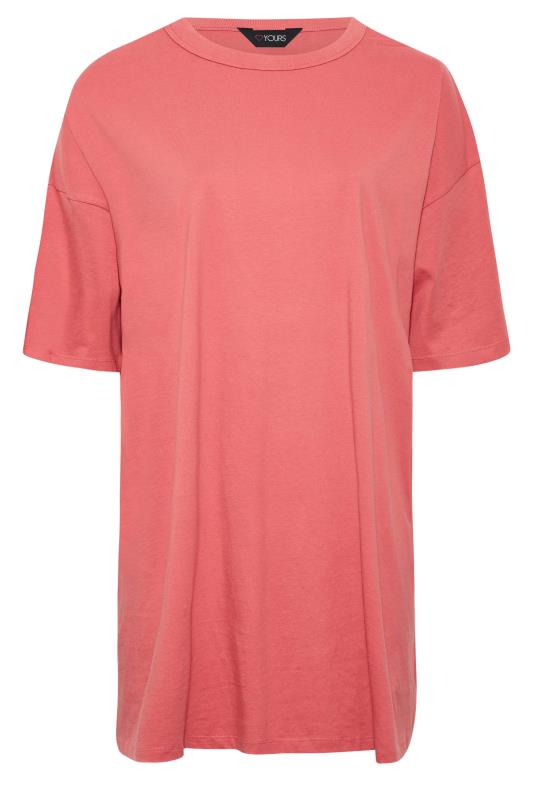 Plus-Size Womens Rose Pink Oversized Tunic T-Shirt | Yours Clothing 7