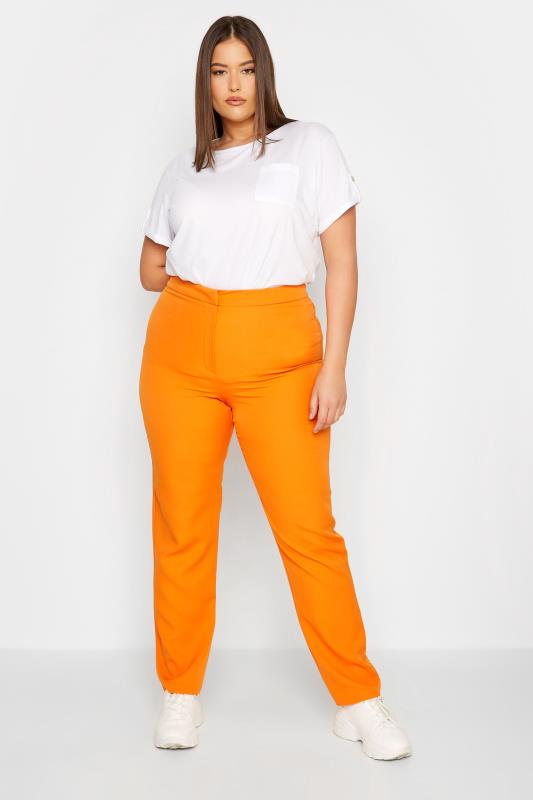 LTS Tall Women's Orange Slim Leg Trousers | Long Tall Sally 2