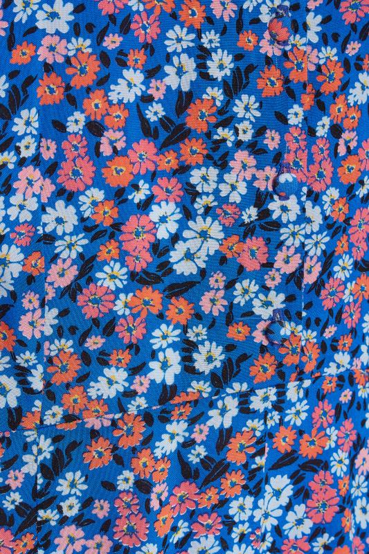 LTS Tall Blue Floral Print Midaxi Tea Dress 5