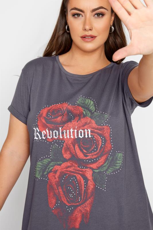 Grey Rose Print 'Revolution' T-Shirt_D.jpg