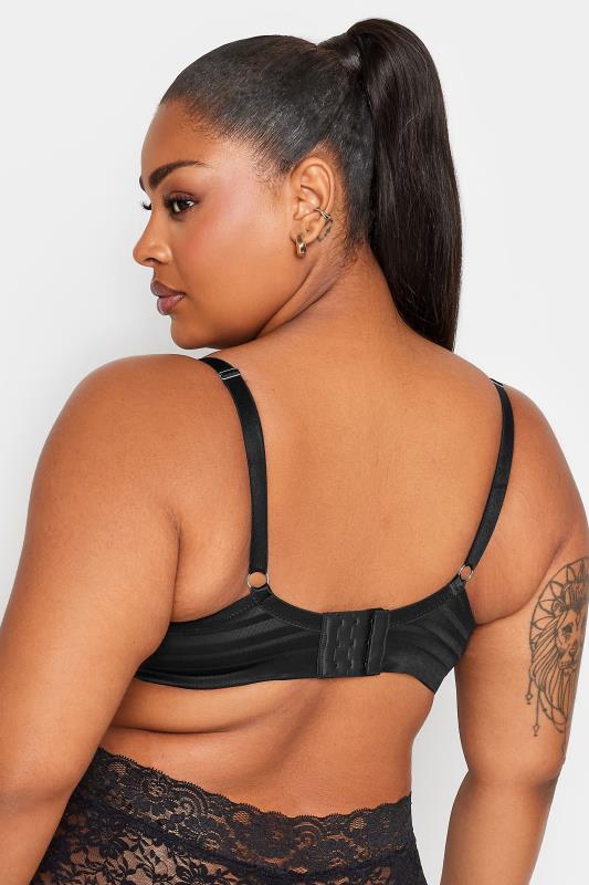 YOURS Plus Size Black Smoothing Silhouette Non Padded Underwired Bra | Yours Clothing 3