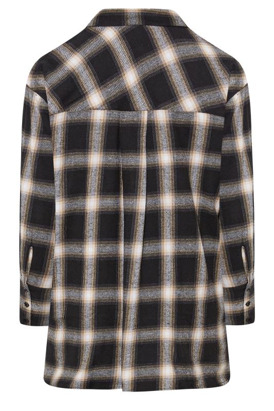 LIMITED COLLECTION Curve Black Check Zip Shacket 7