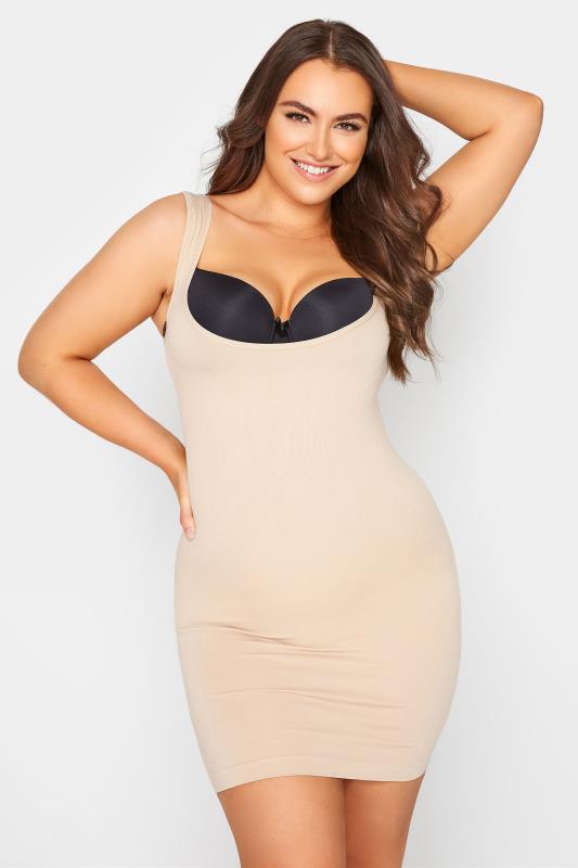 Plus Size  Curve Nude Seamless Control Underbra Slip Dress