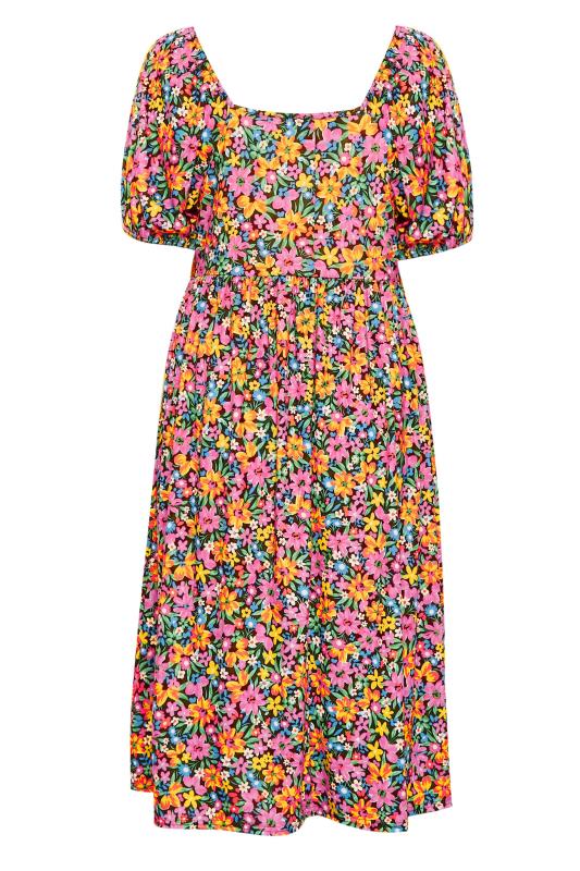 LIMITED COLLECTION Curve Plus Size Yellow Floral Midaxi Dress | Yours Clothing  7