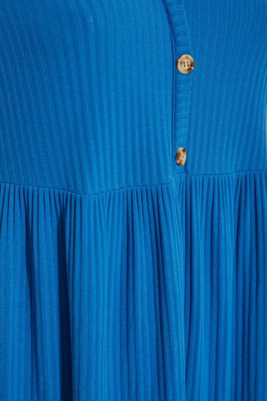 LIMITED COLLECTION Curve Cobalt Blue Ribbed Peplum Midi Dress_Z.jpg