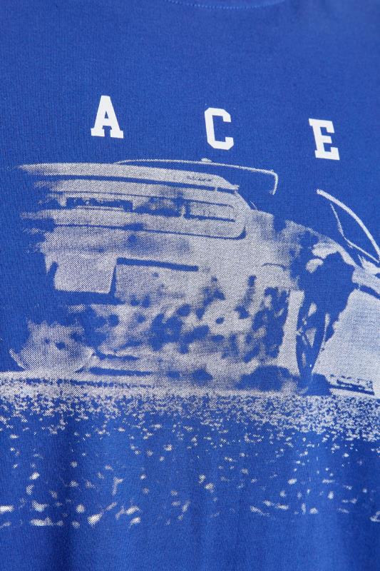 BadRhino Big & Tall Royal Blue Racer Graphic Print T-Shirt_Z.jpg