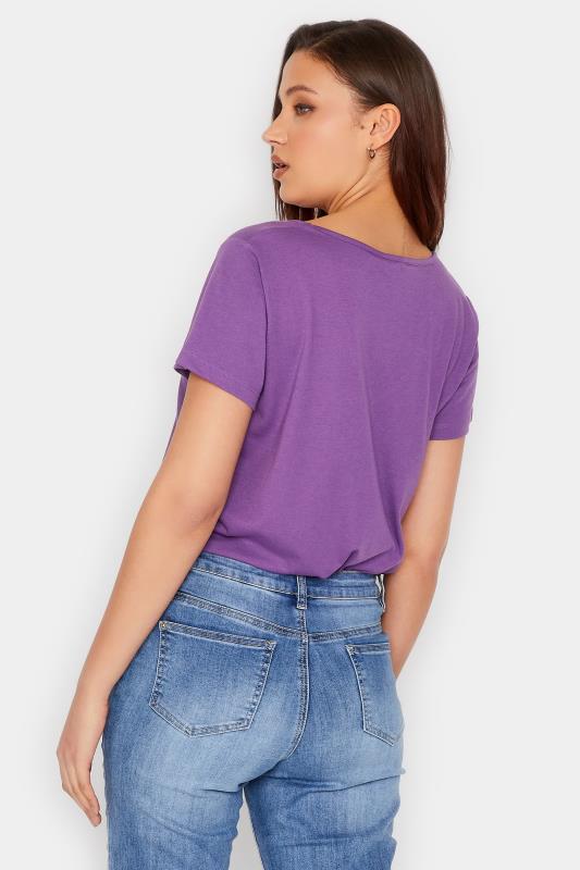 LTS Tall Women's Purple V-Neck T-Shirt | Long Tall Sally 3