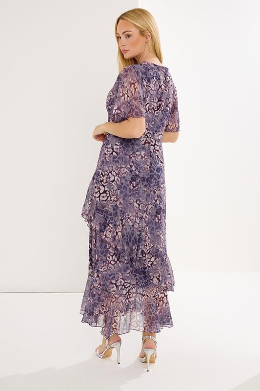 STAR Purple Animal Tiered Wrap Dress | StarByJM 2