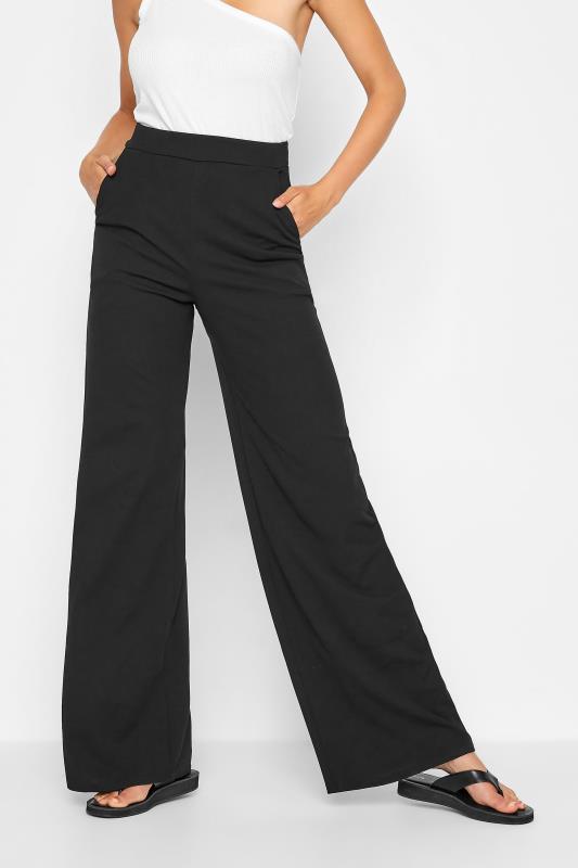 Ladies straight leg Office style Trousers Black Sizes UK 6 8 10 12 14 16 