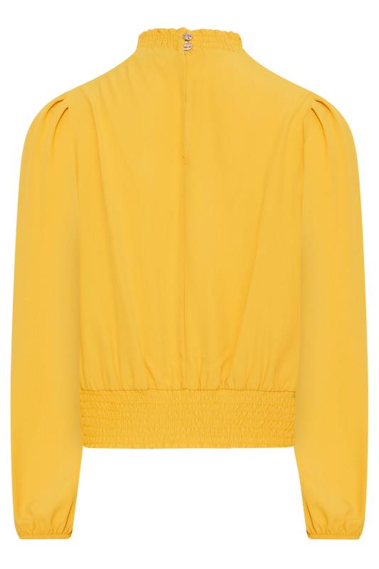 Petite Yellow Shirred Neckline Blouse | PixieGirl 7
