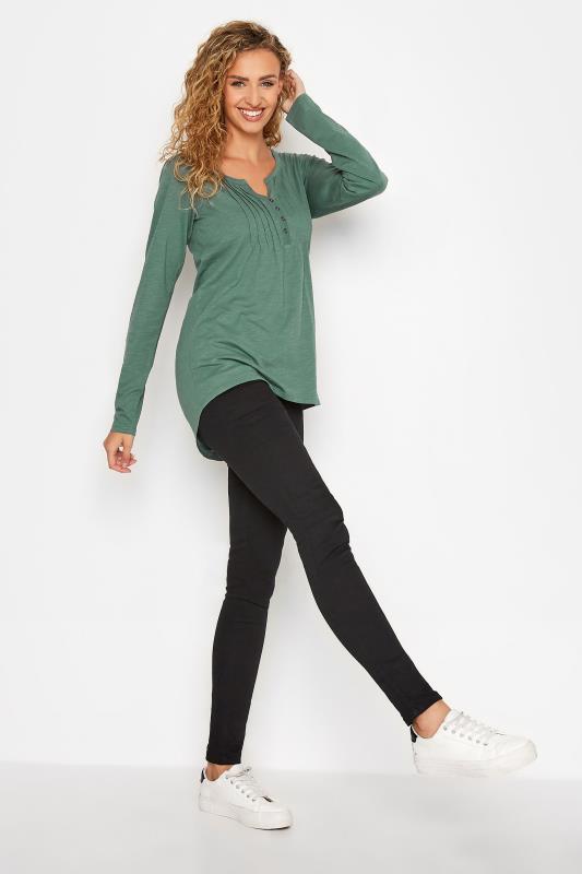 LTS MADE FOR GOOD Tall Long Sleeve Sage Green Top 2