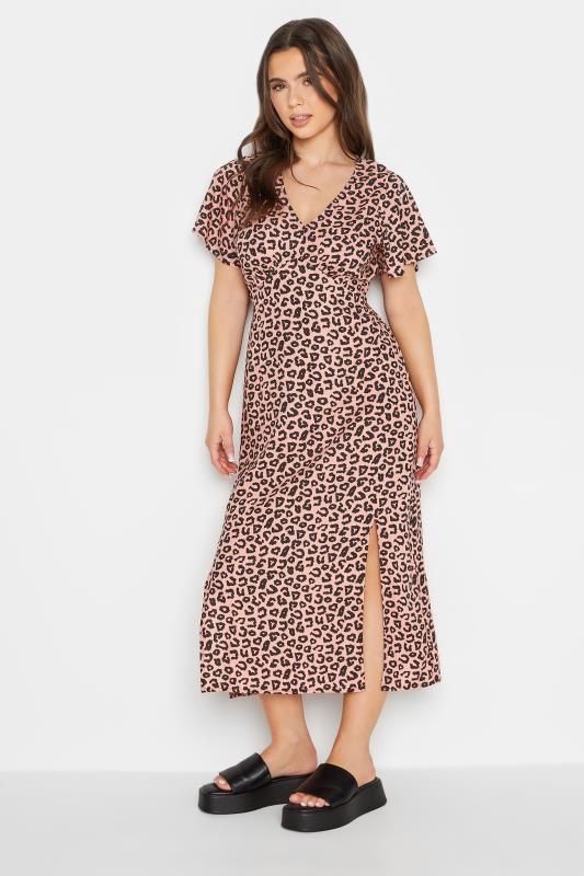 PixieGirl Pink Leopard Print Tea Dress | PixieGirl  1