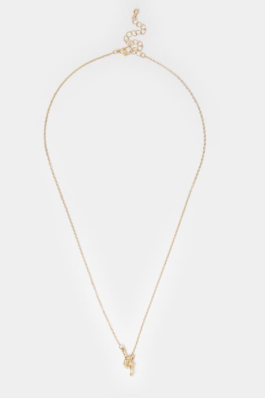 Gold Tone Knotted Pendant Necklace | Yours Clothing 2