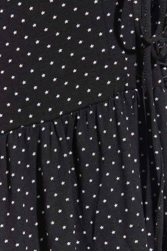 LTS Tall Women's Black Star Print Tie Detail Sundress | Long Tall Sally 5