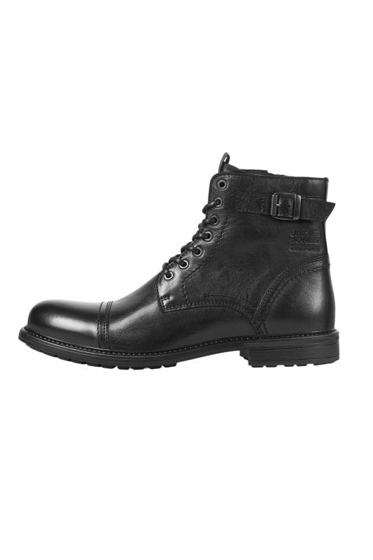 JACK & JONES Big & Tall Black Leather Boots | BadRhino 2