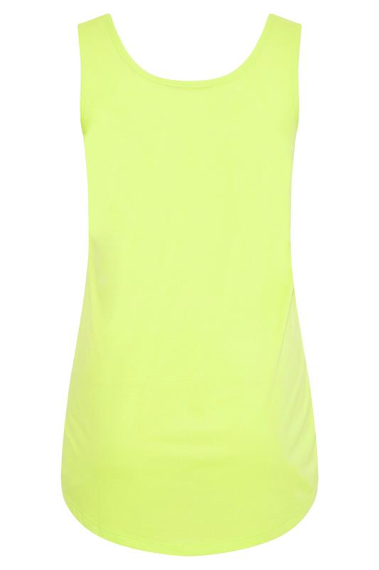 Curve Bright Lime Green Basic Vest Top 6