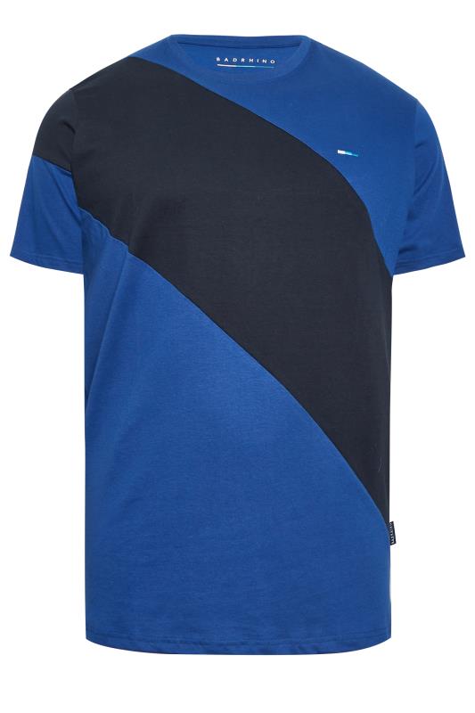 BadRhino Big & Tall Blue Diagonal Stripe T-Shirt | BadRhino 3