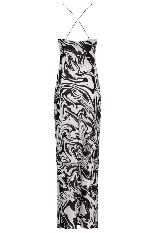 LTS Tall Black Marble Print Satin Cami Maxi Dress_Y.jpg