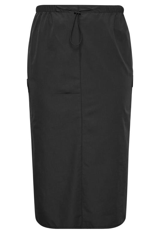 YOURS Plus Size Curve Black Cargo Skirt | Yours Clothing  5