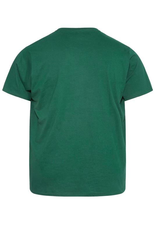 BadRhino Big & Tall Forest Green Plain T-Shirt 4