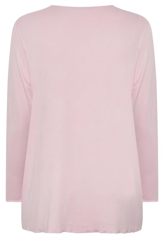 YOURS Curve Plus Size Light Pink Front Seam Top | Yours Clothing  7
