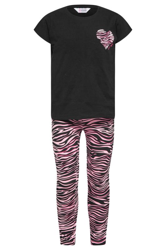 MINI ME Black & Pink Zebra Print Pyjama Set_F.jpg