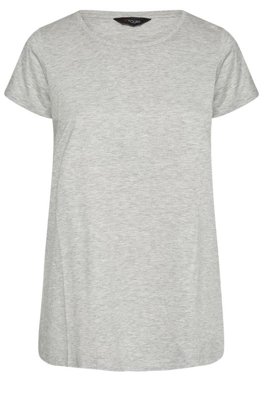 Curve Grey Short Sleeve Basic T-Shirt_F.jpg