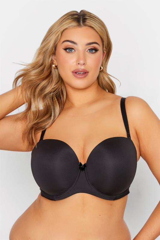 Black Moulded Underwired Full Cup Multiway Bra With Removable Straps 2