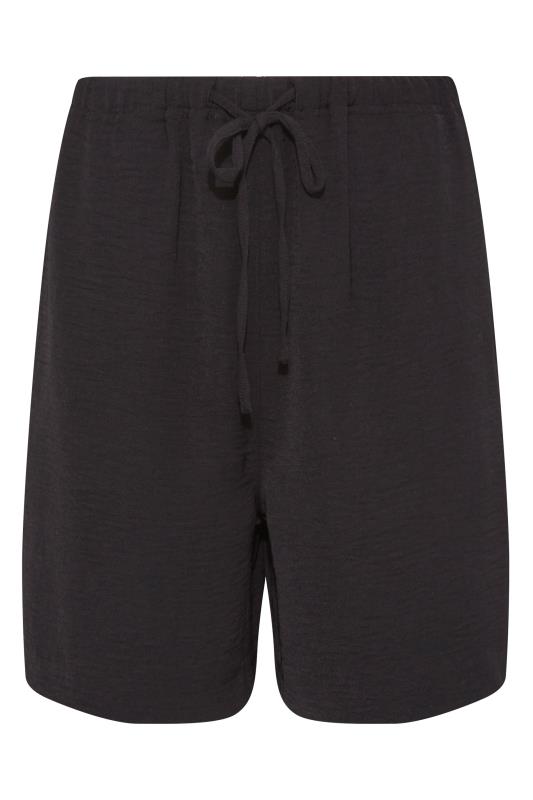 LTS Tall Black Linen Blend Shorts 4