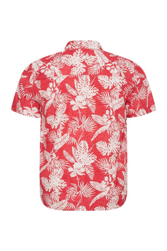 BadRhino Big & Tall Red Floral Print Shirt 4