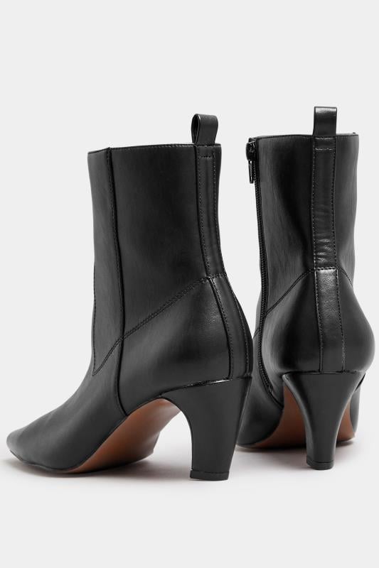 LTS Black Heeled Ankle Boot In Standard Fit | Long Tall Sally 4