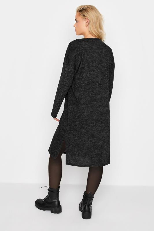 Petite Charcoal Grey Soft Touch Midi Jumper Dress | PixieGirl 3